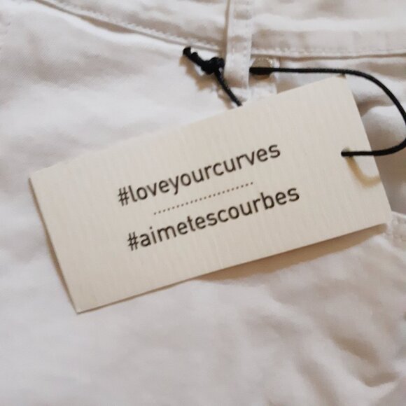 Frankie & Stella White Jean Shorts White Regular Rise 20W - Picture 6 of 11